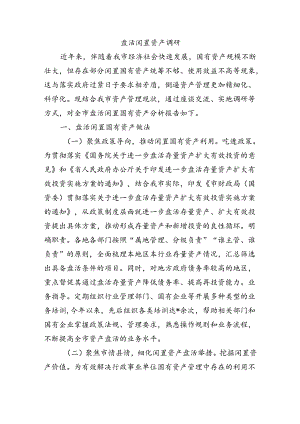 盘活闲置资产调研.docx