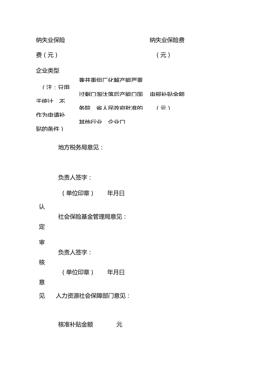 失业保险稳定岗位补贴申报审核表模板.docx_第2页