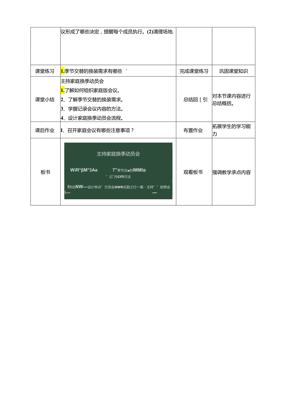 湘教版劳动实践六年级下册专题7.1《主持家庭换季动员会》教案.docx_第3页