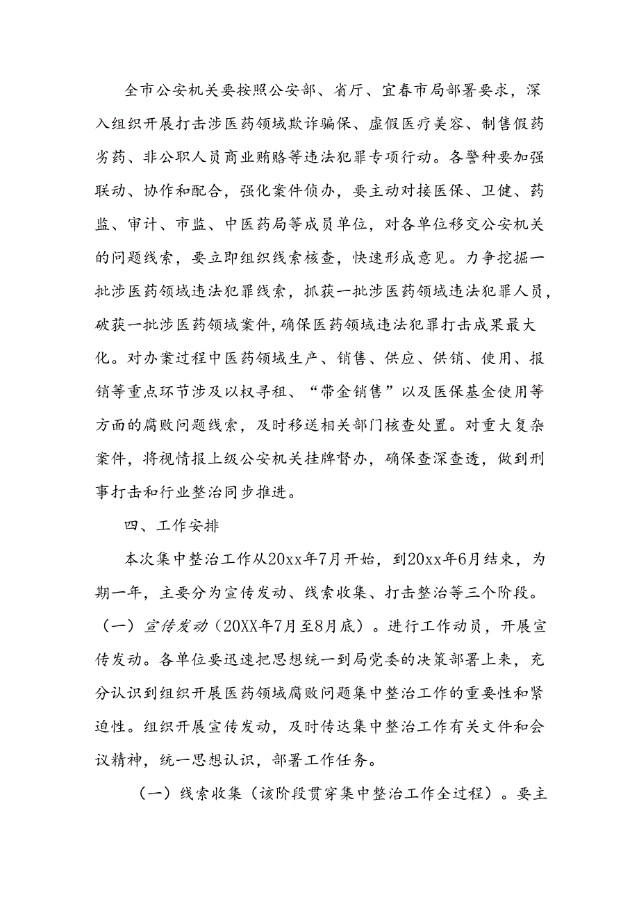 市公安局医药领域腐败问题集中整治工作方案.docx_第2页