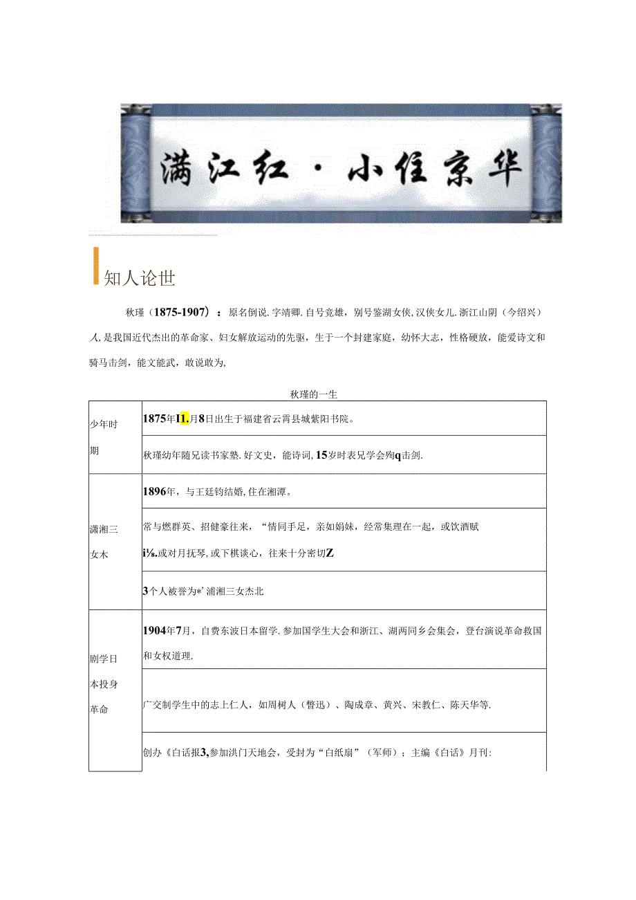 满江红小住京华 初中诗歌鉴赏专项训练（附答案解析）.docx_第1页