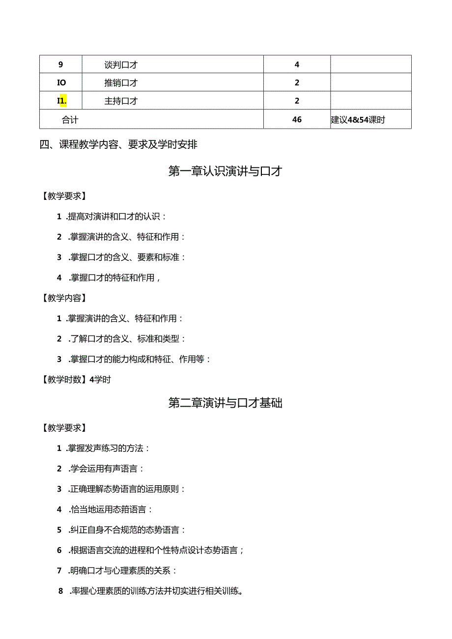 演讲与口才课程标准教学教案.docx_第3页