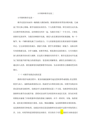 小学教师教学反思二.docx