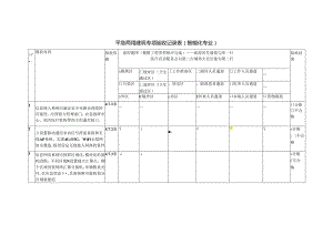 平急两用建筑专项验收记录表（智能化专业）.docx