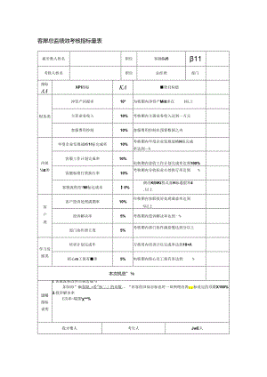 客服总监绩效考核指标量表.docx