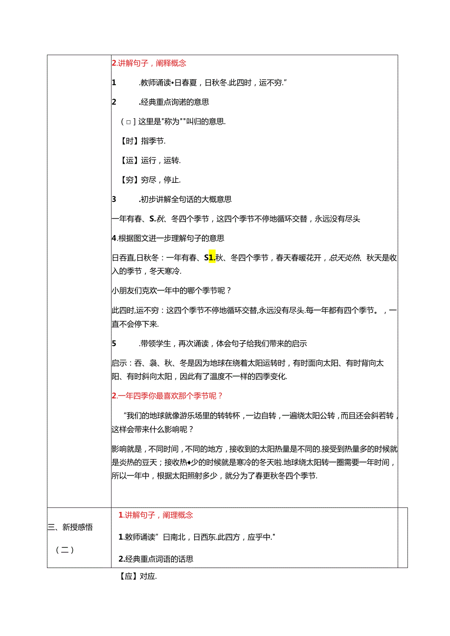 新版国学三字经8.曰春夏曰秋冬 教学设计.docx_第2页