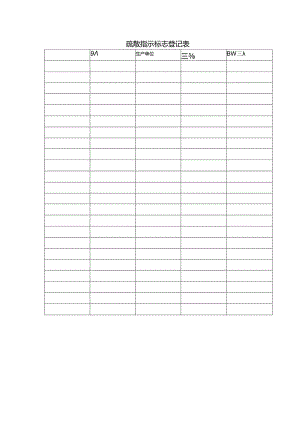 消防器材管理记录表：疏散指示标志登记表.docx