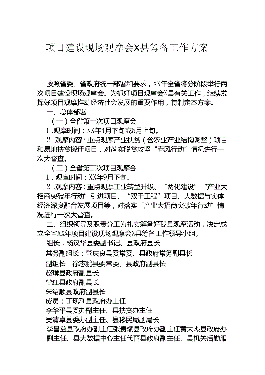 观摩会X县筹备工作方案.docx_第1页