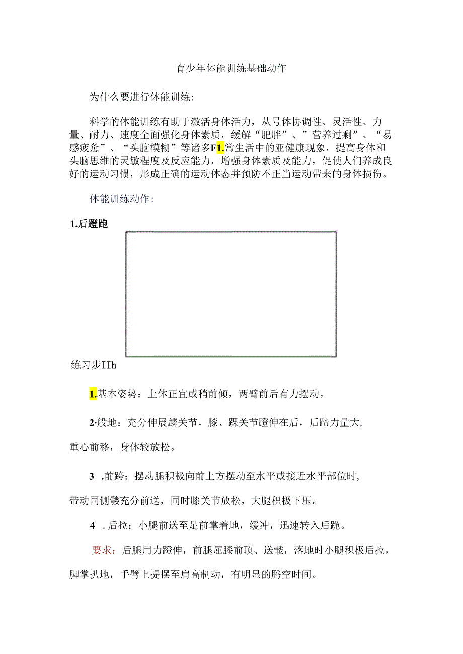 青少年体能训练基础动作.docx_第1页