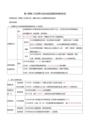 第17课 第二次世界大战与战后国际秩序的形成 导学案(含答案).docx