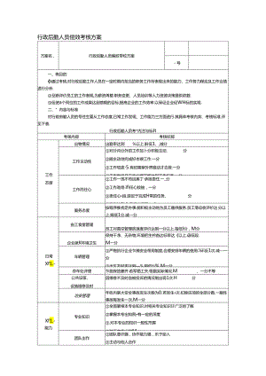 行政后勤人员绩效考核方案.docx