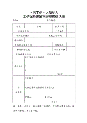 老工伤审核确认表.docx