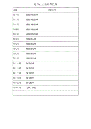 足球社团活动课教案（33页） .docx