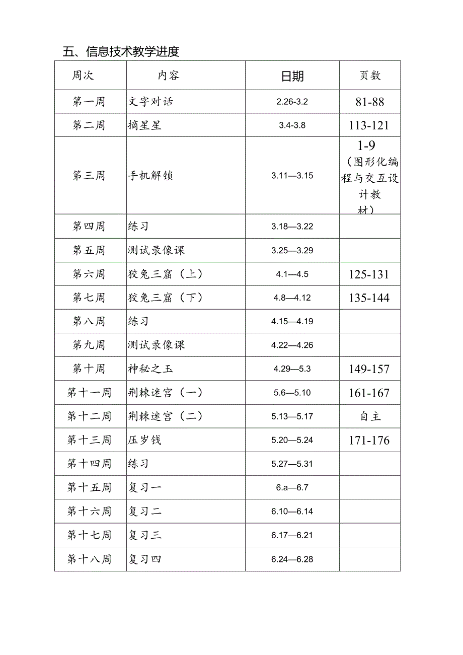 四年级下册信息科技课（编程猫）教学计划.docx_第3页