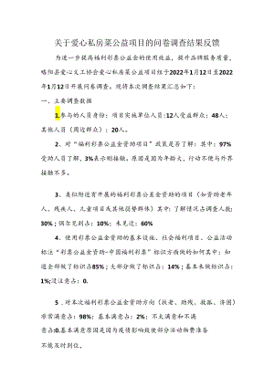 关于爱心私房菜公益项目的问卷调查结果反馈.docx