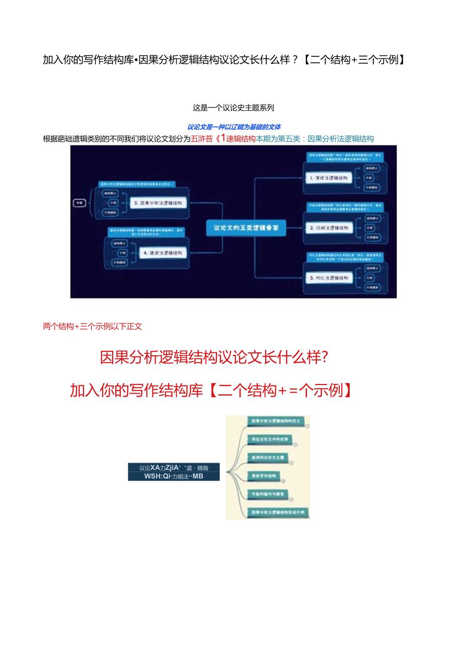 加入你的写作结构库·因果分析逻辑结构议论文长什么样？【二个结构+三个示例】.docx_第1页