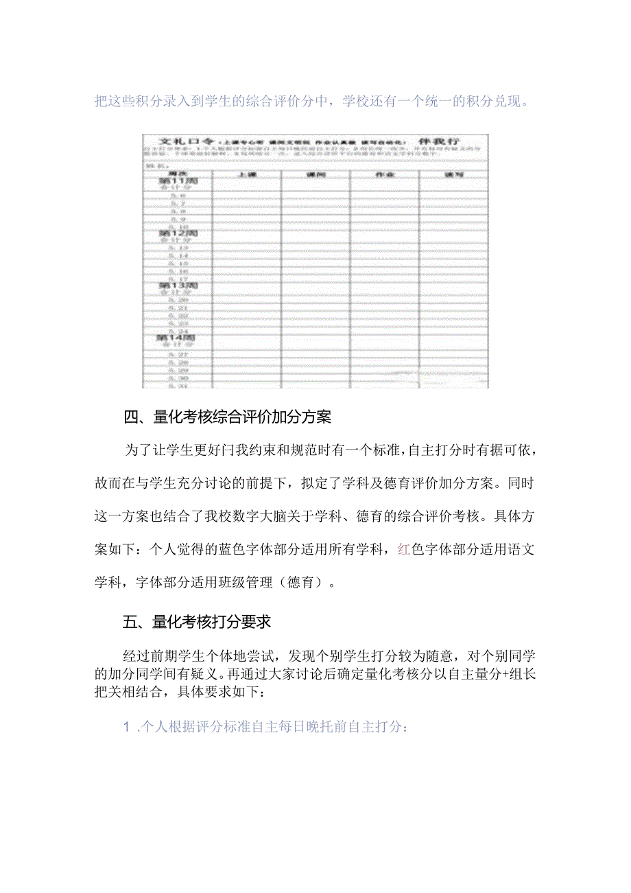 四句口令实现班级管理自主化--量化考核实操和考核方案.docx_第2页