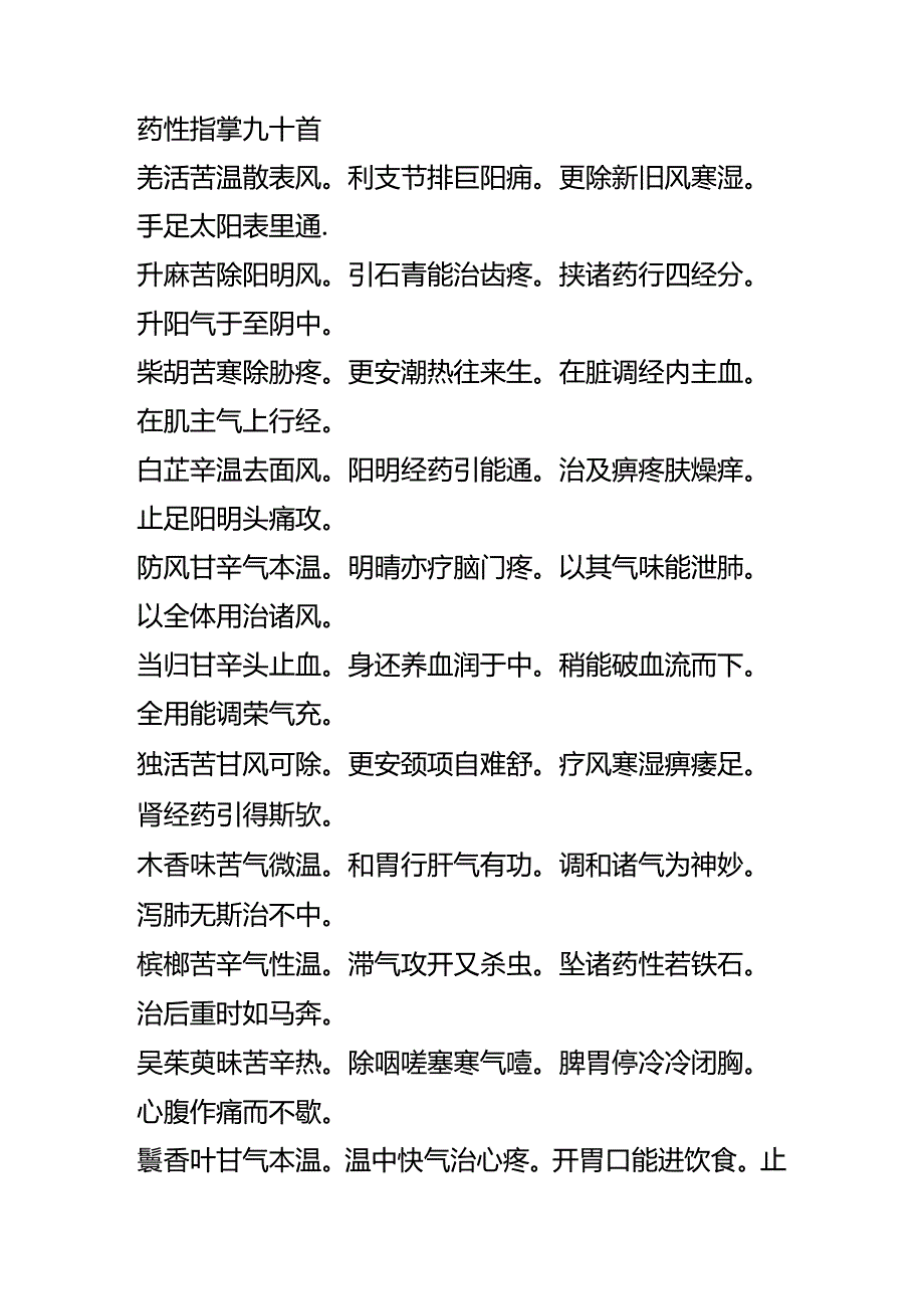 中药药性指掌九十首.docx_第1页