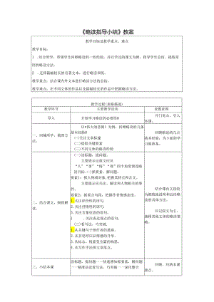 《略读指导小结》教案.docx