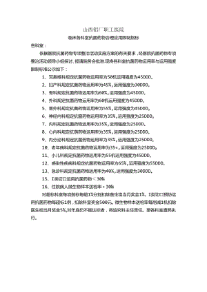 临床各科室抗菌药物合理应用控制指标.docx