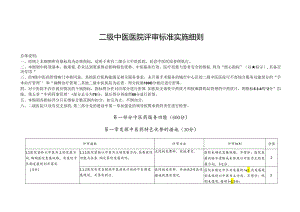 二级中医医院评审标准实施细则.docx