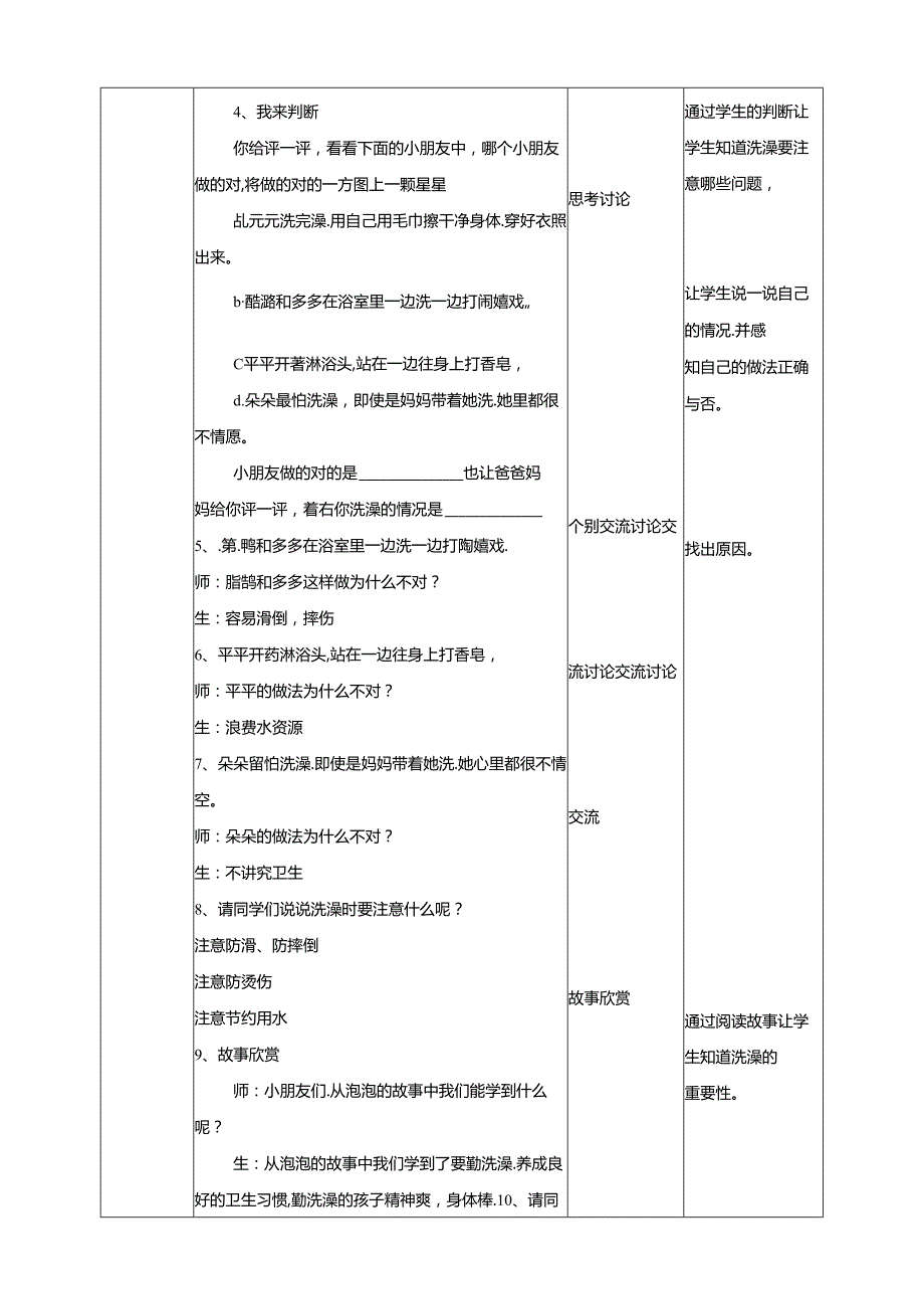 二年级文明礼仪教育第1单元第1课《注重卫生常洗澡》 教案.docx_第2页