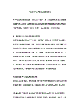 千阳县农村公共基础设施管理办法.docx