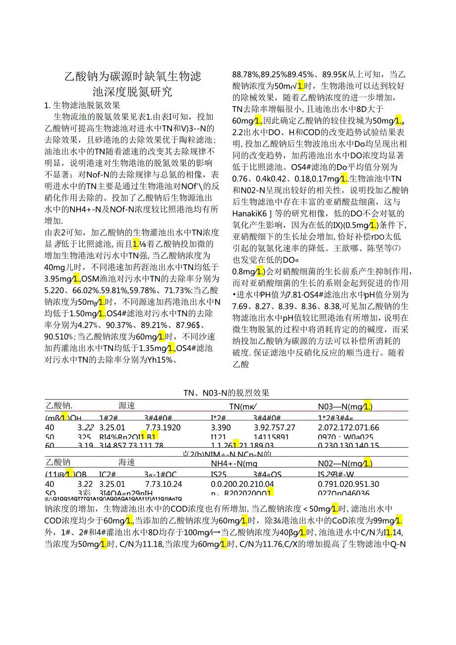 乙酸钠为碳源时深度脱氮研究.docx_第1页