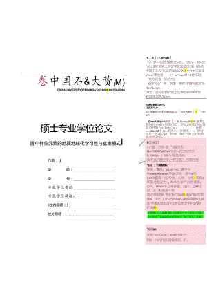 中国矿业大学（北京）硕士专业学位论文模板.docx