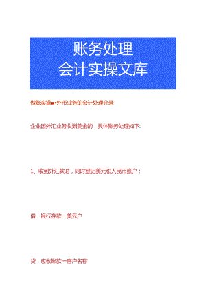 做账实操-外币业务的会计处理分录.docx