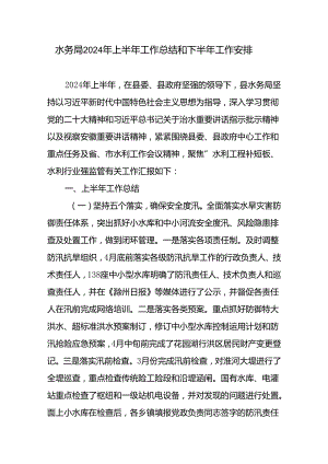 2024年上半年县水务局工作总结和下半年工作安排.docx