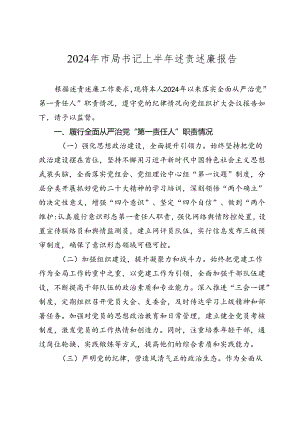 2024年市局书记上半年述责述廉报告1.docx