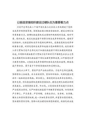 以锻造坚强组织建设过硬队伍为重要着力点.docx