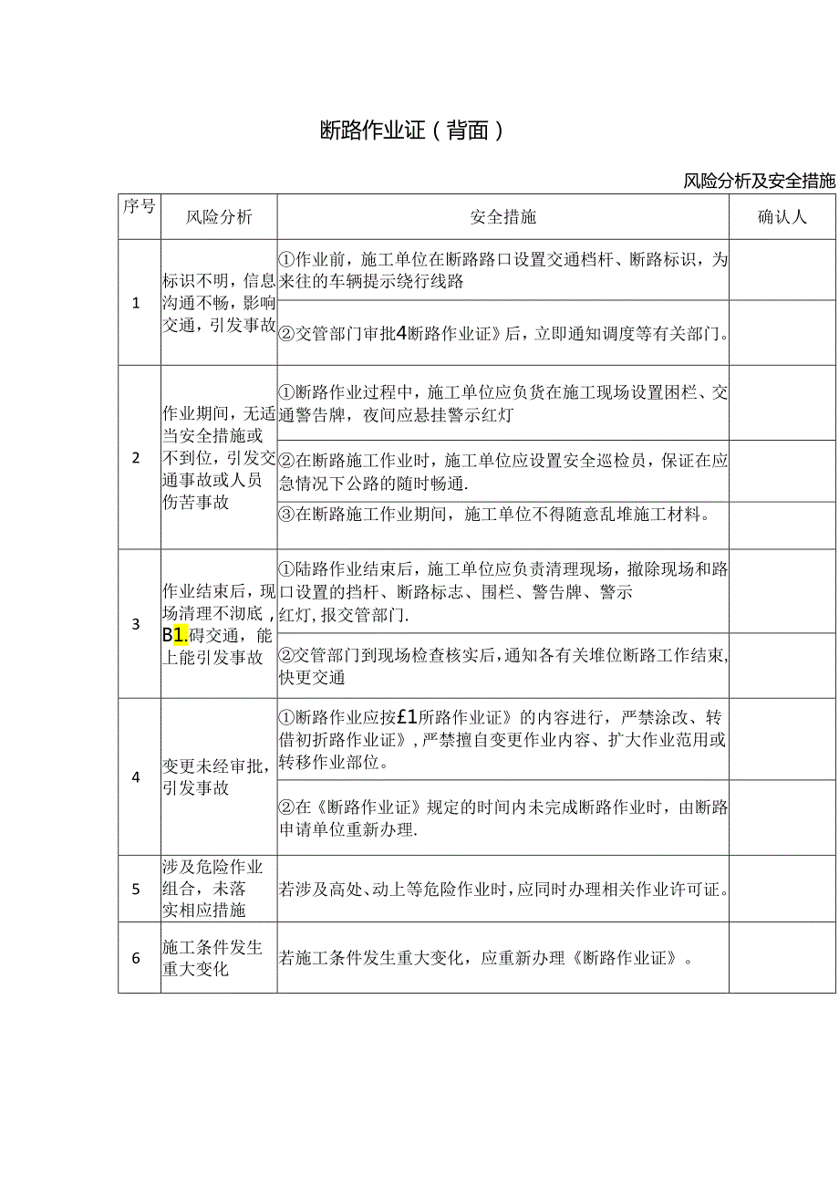 断 路 安 全 作 业 证模板.docx_第2页