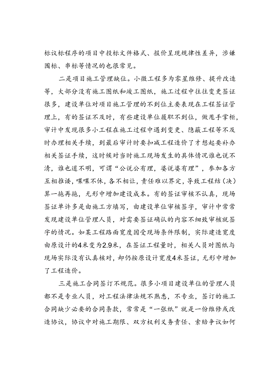 小微工程监管审计发现的4方面问题及整改建议.docx_第2页