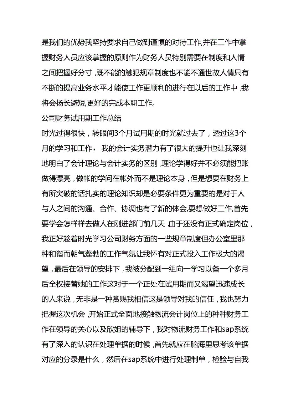 公司财务试用期工作总结模板.docx_第2页