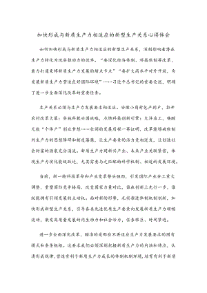 加快形成与新质生产力相适应的新型生产关系心得体会.docx