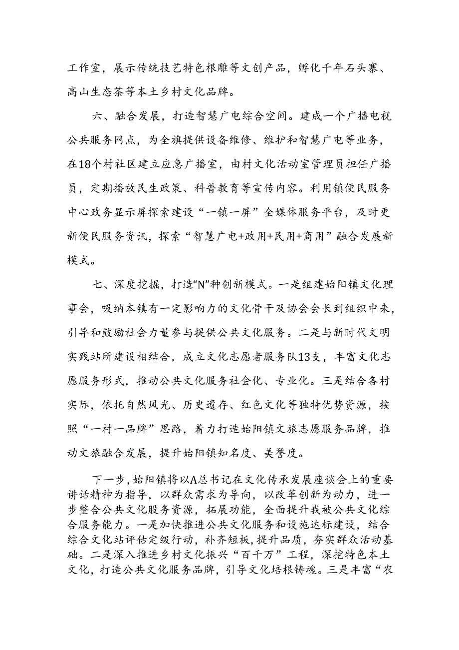 始阳镇乡镇公共文化服务提质增效建设现场推进会发言材料.docx_第3页