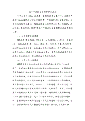 镇半年消防安全形势分析总结.docx