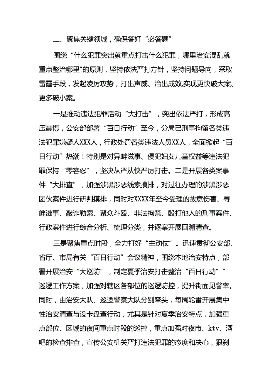 2024年公安夏季治安打击整治专项行动总结汇报8篇.docx_第2页