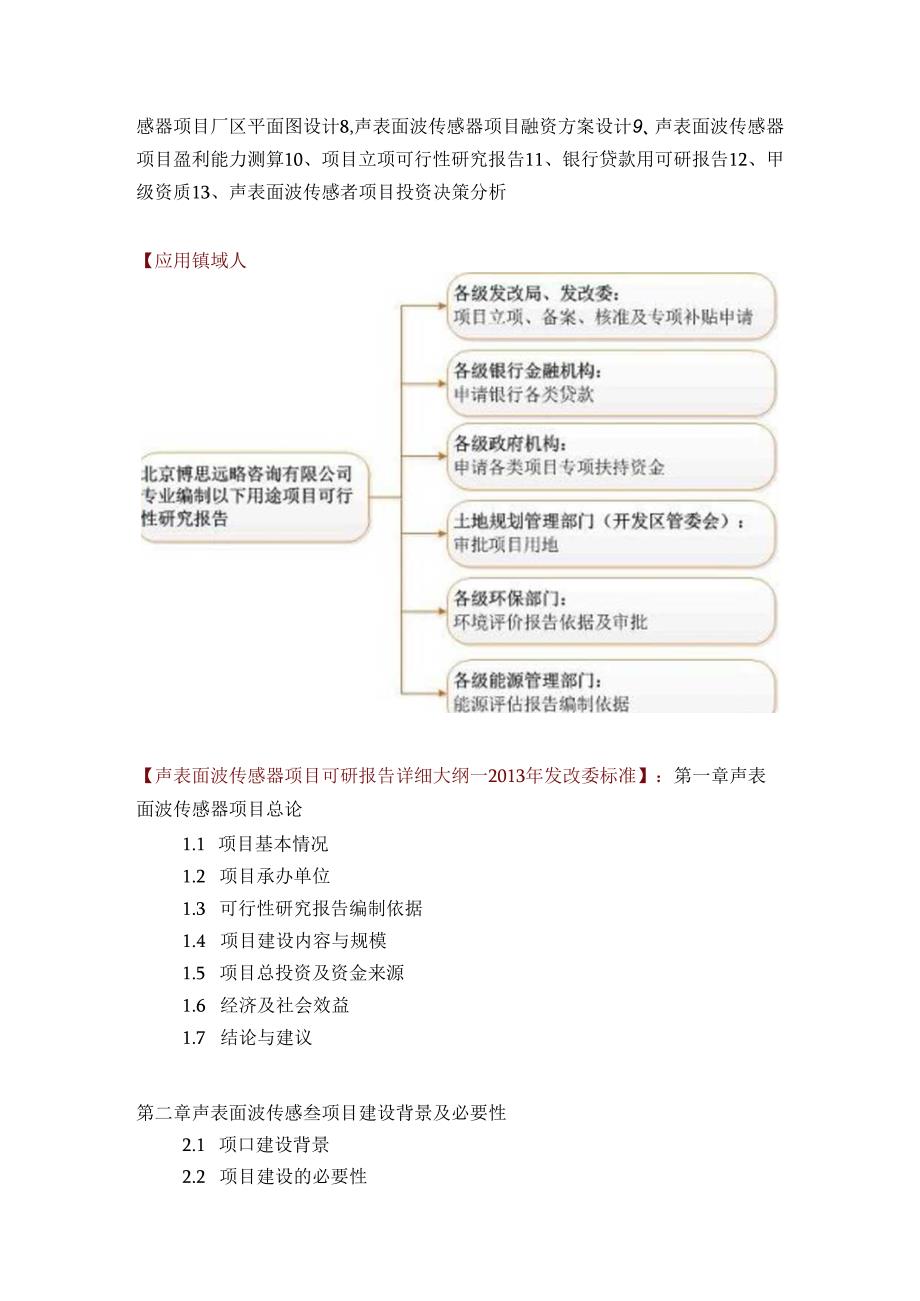 声表面波传感器项目可行性研究报告方案(可用于发改委立项及银行贷款+2013详细案例范文).docx_第2页