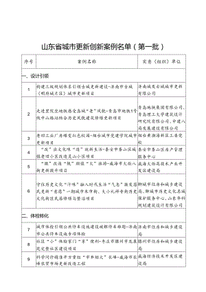 山东省城市更新创新案例经验做法（第一批）.docx