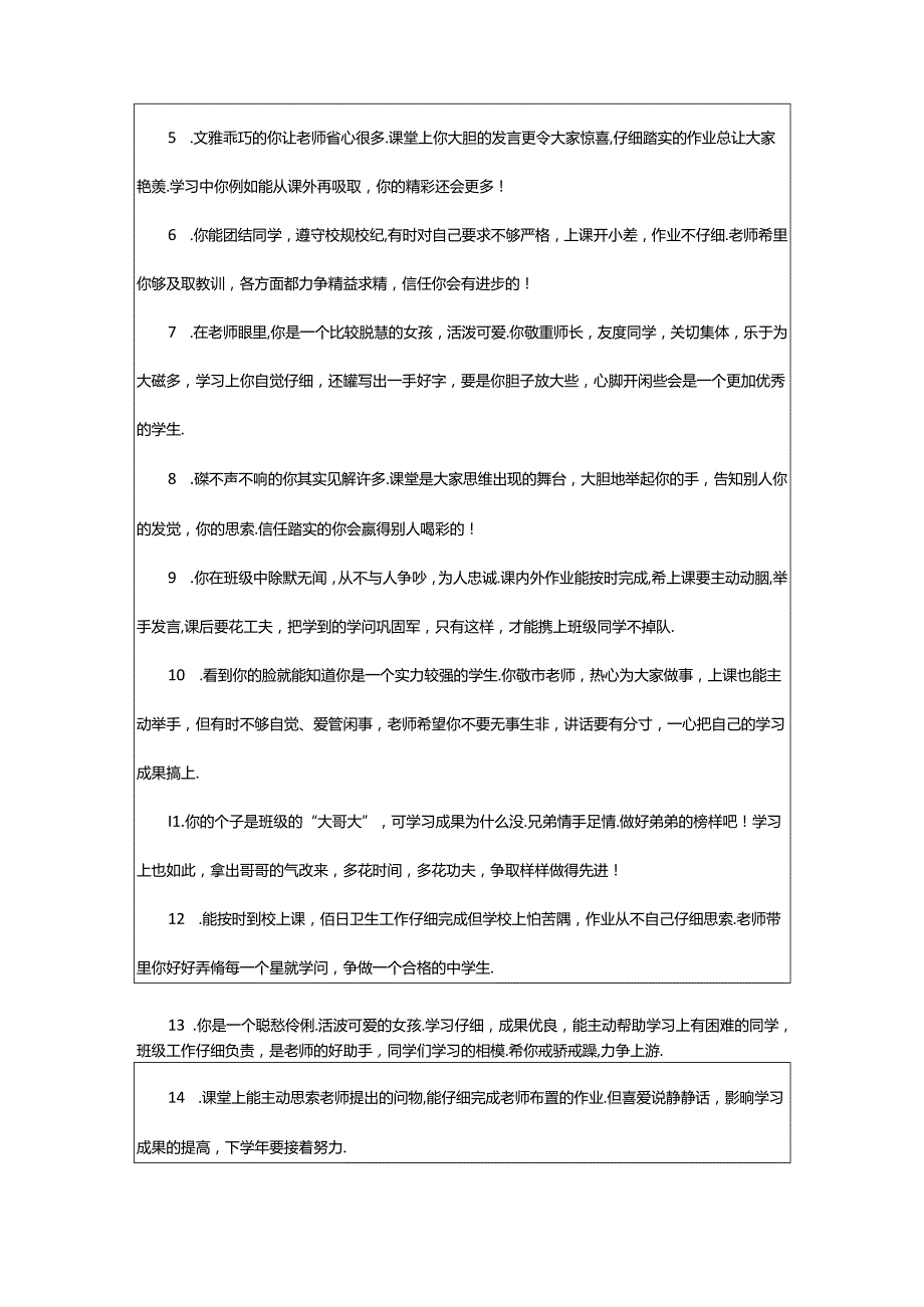 2024年学生简短评语.docx_第3页