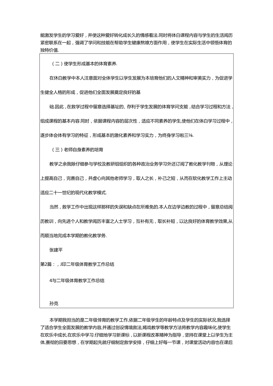 2024年小学体育二学期教学工作总结（共7篇）.docx_第2页