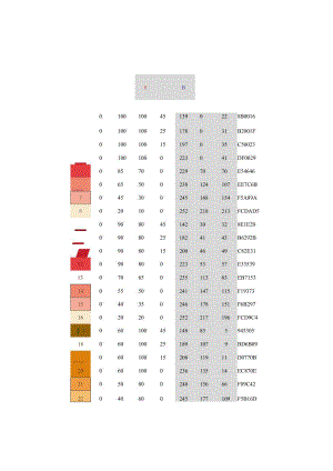 CMYK、RGB、十六进制色系表.docx