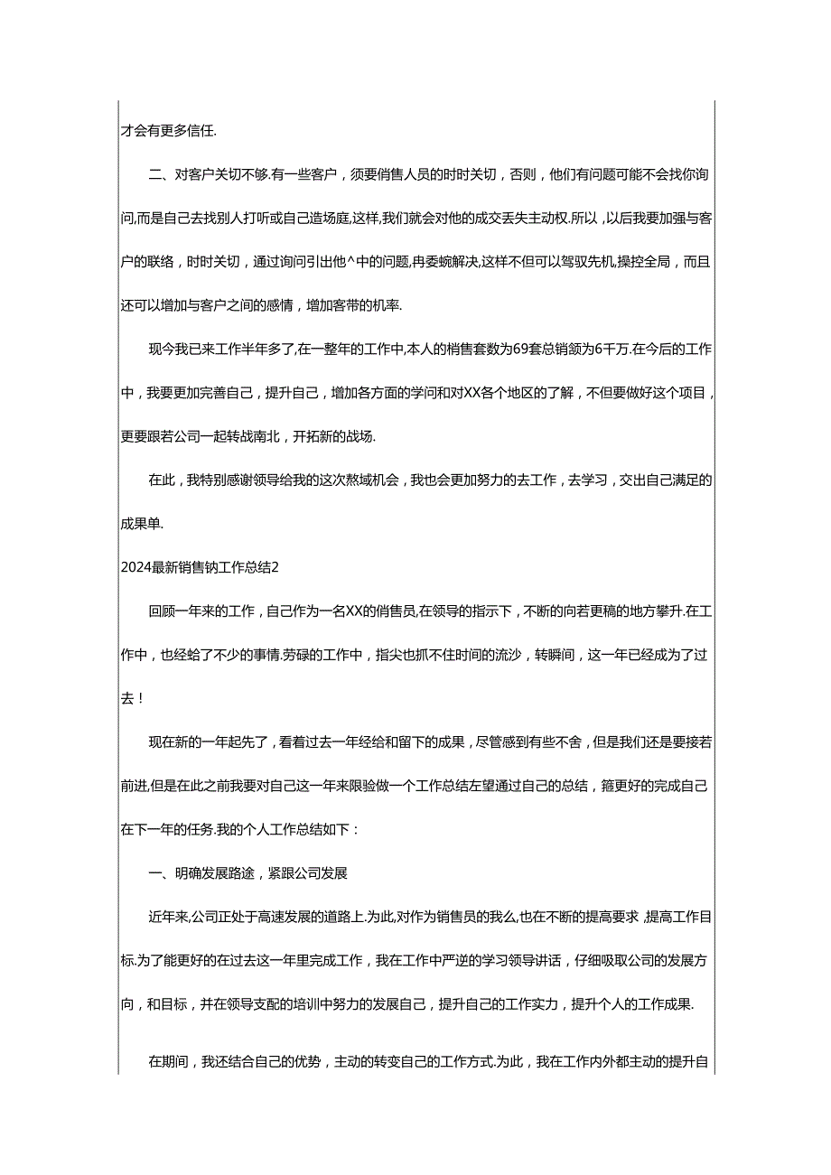 2024年2024最新销售年终工作总结.docx_第2页