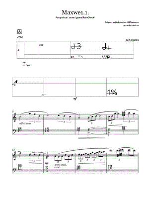 Maxwell - 选自《Rain Check》 高清钢琴谱五线谱.docx
