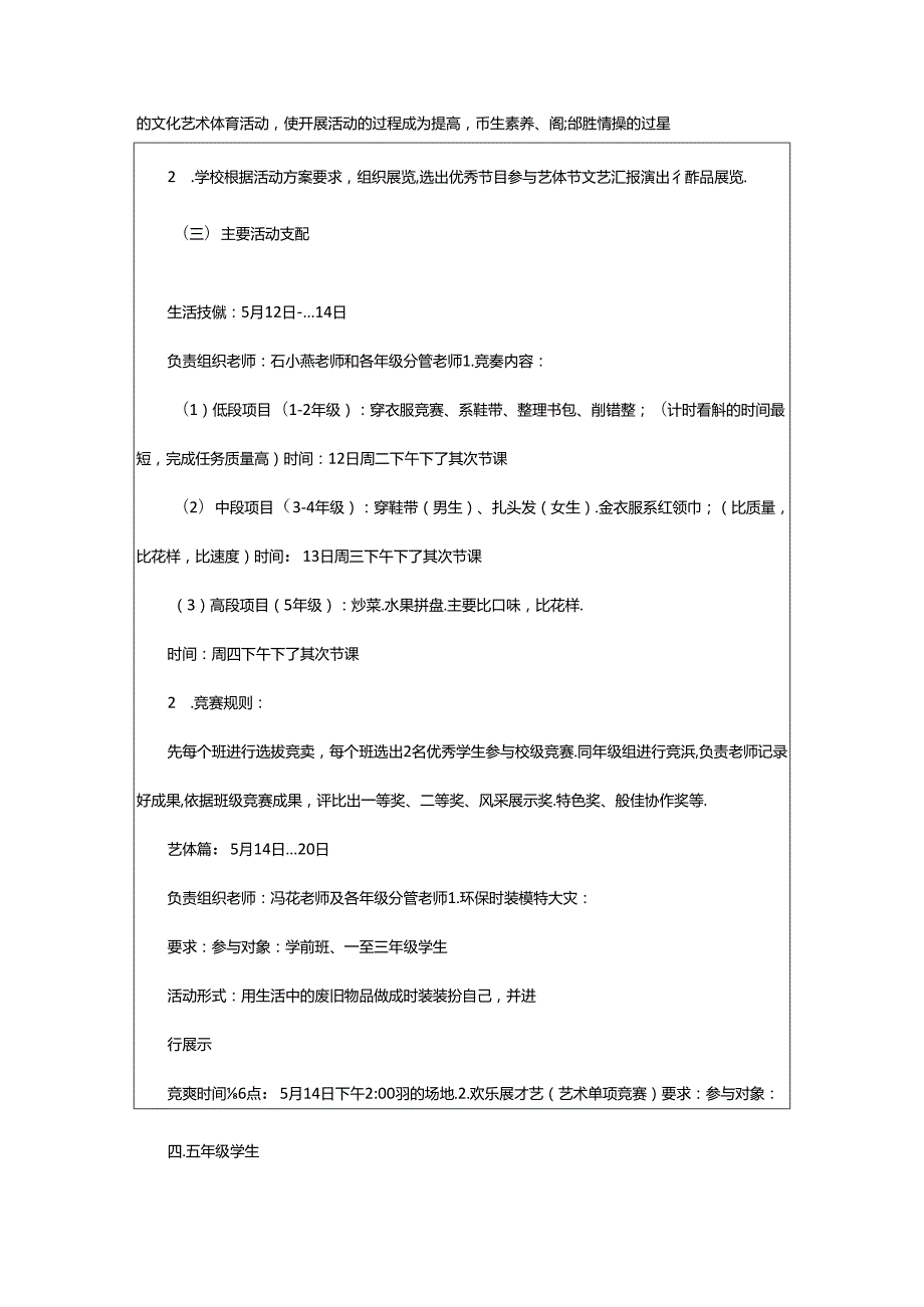 2024年小学体艺节活动方案（共7篇）.docx_第2页