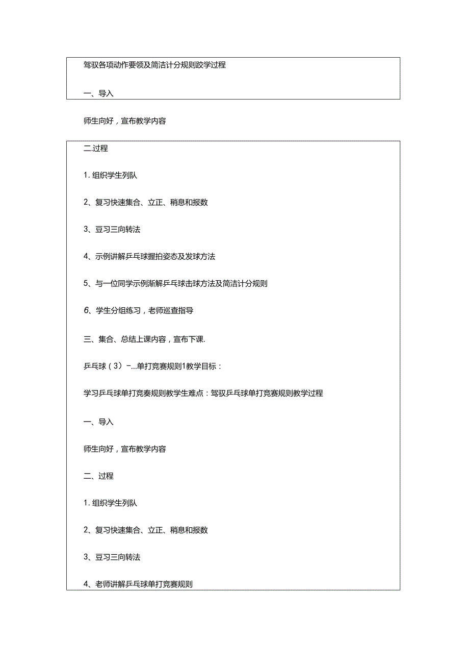 2024年小学体育教师乒乓球教案模板（共3篇）.docx_第2页