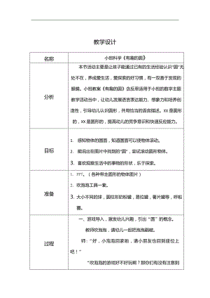 小班科学《有趣的圆》(2020)小班科学《有趣的圆》教学设计.doc